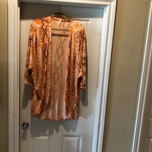 Orange Snake print kimono!